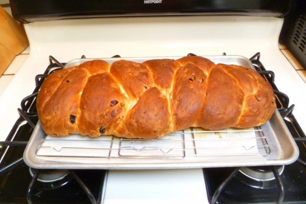 Stollen fresh out of the oven