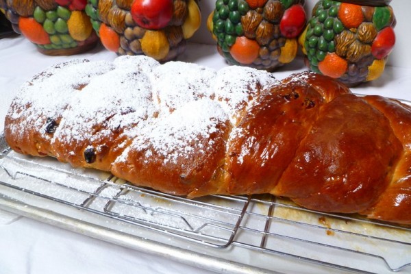 Brush with butter and sprinkle with powdered sugar