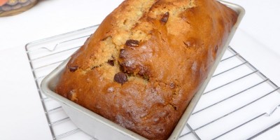 Peanut Butter Banana Bread With Candied Bacon
