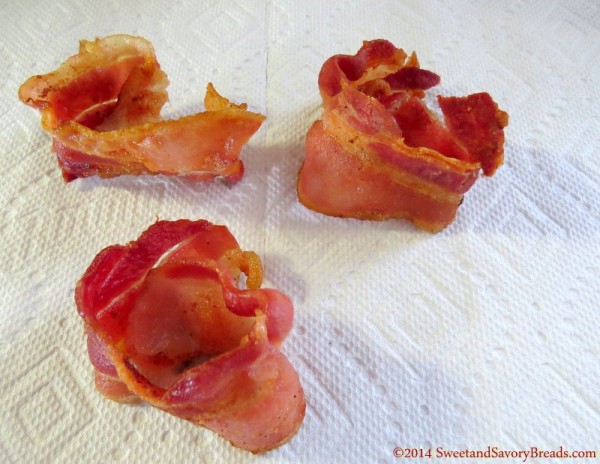 Bacon formed into a ring