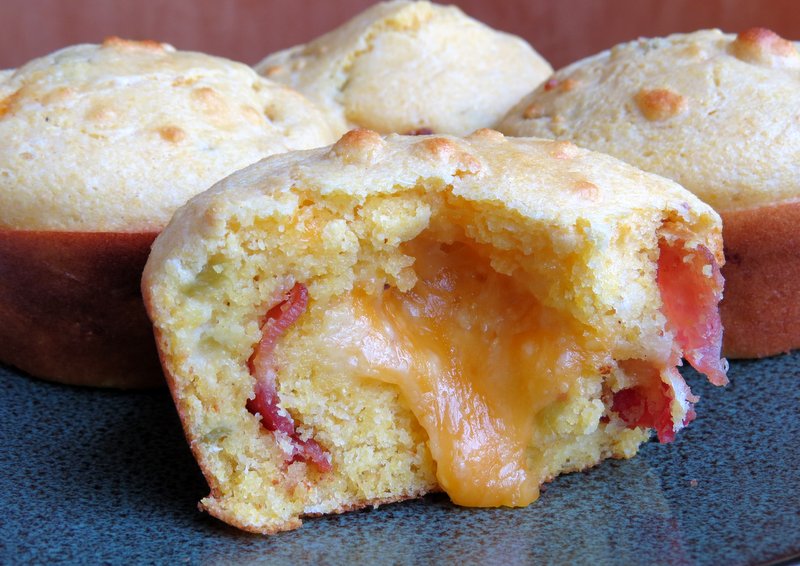 Bacon Cheddar Chili Cornbread Muffin