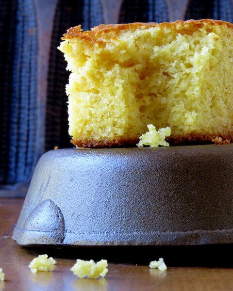 Sweet Cornbread on a Cast Iron Pan