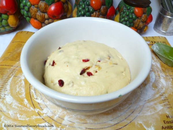 Christmas Stollen dough doubled in size