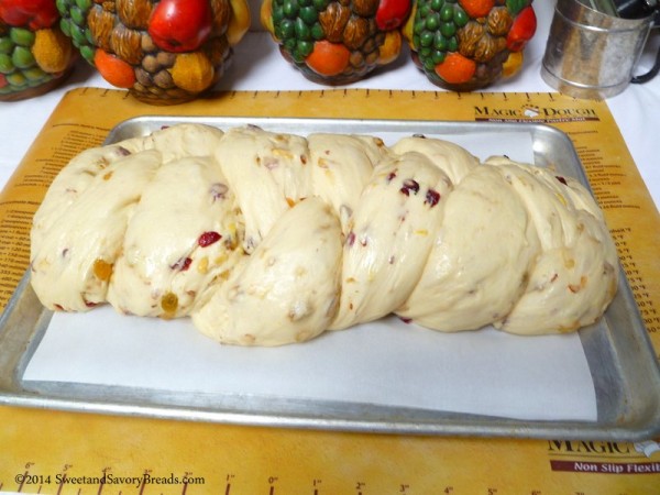 Stollen dough raised double