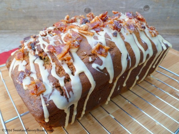 Peanut Butter Banana Bread With Candied Bacon