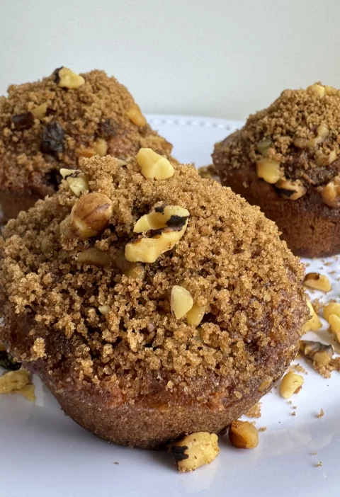 Applesauce Walnut Muffins