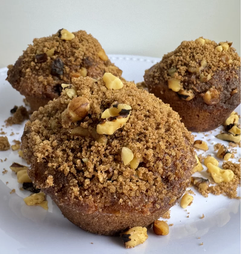 Applesauce Walnut Muffins